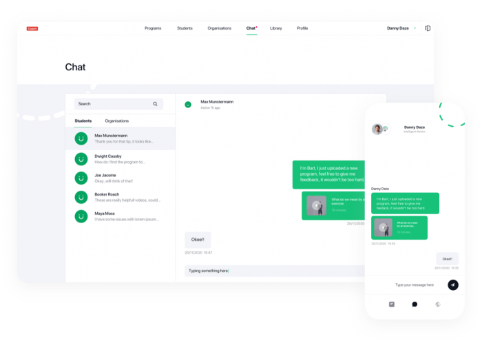 Chat live with your clients/patients/students for the perfect follow up